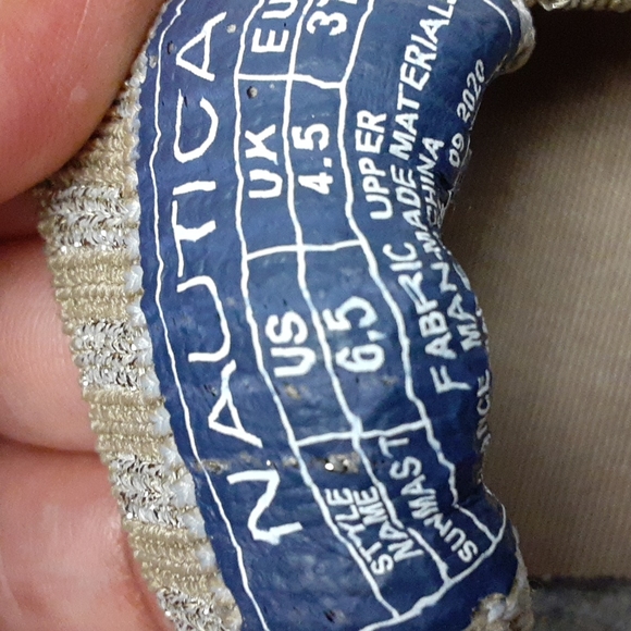 Nautica size 6.5 women's gold metallic slip on sneaker. - Picture 9 of 14